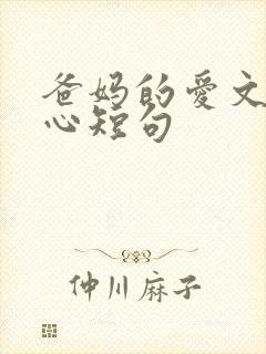 爸妈的爱文案暖心短句