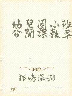 幼儿园小班优质公开课教案