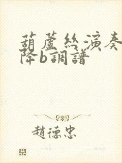 葫芦丝演奏天边降b调谱