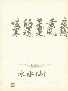 咳的是黄痰是风寒还是风热