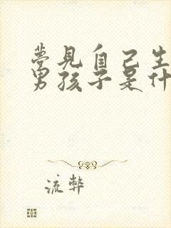 梦见自己生了个男孩子是什么预兆