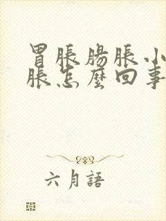 胃胀肠胀小肚子胀怎么回事