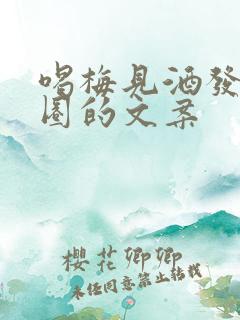 喝梅见酒发朋友圈的文案