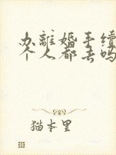 办离婚手续要两个人都去吗