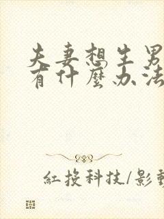 夫妻想生男宝宝有什么办法