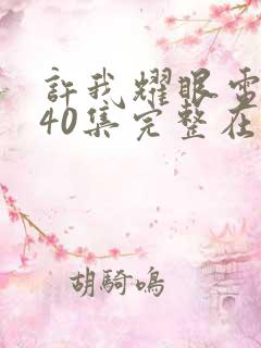 许我耀眼电视剧40集完整在线观看