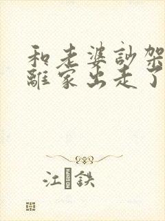 和老婆吵架老公离家出走了怎么办