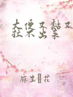 大便又黏又臭还拉不出来