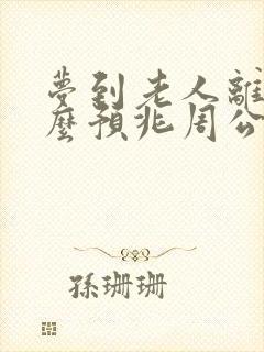 梦到老人离世什么预兆周公解梦