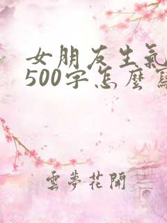 女朋友生气了哄500字怎么写?