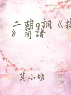 二胡g调《搀扶》简谱