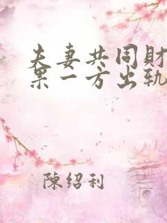 夫妻共同财产如果一方出轨怎么办