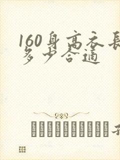 160身高衣长多少合适