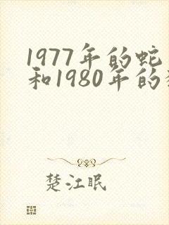 1977年的蛇和1980年的猴相配吗