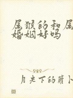 属猴的和属马的婚姻好吗