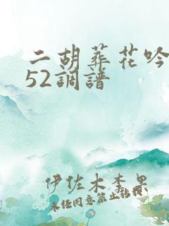 二胡葬花吟简谱52调谱