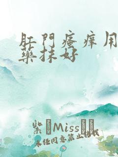 肛门瘙痒用什么药抹好