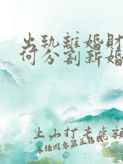 出轨离婚财产如何分割新婚姻法