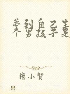 梦到自己生了一个男孩子是什么预兆