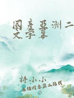 国产亚洲二区中文字幕