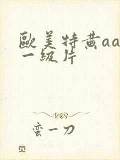 欧美特黄aaa一级片