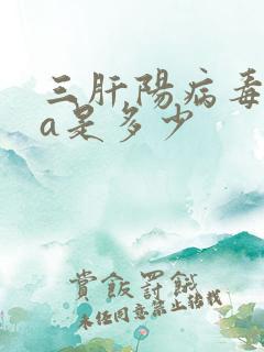 三肝阳病毒dna是多少