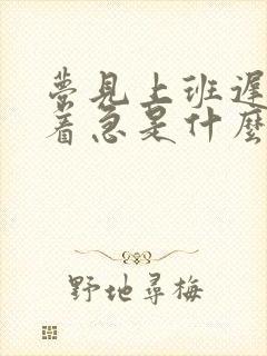 梦见上班迟到很着急是什么意思