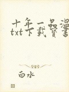 十年一品温如言txt下载宝书网