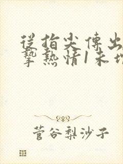 从指尖传出的真挚热情1未增减