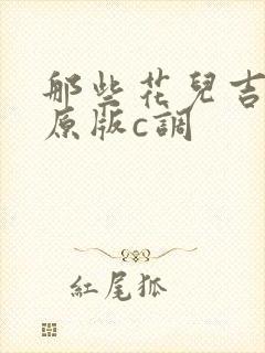 那些花儿吉他谱原版c调