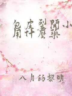 包皮裂开小口子用什么药