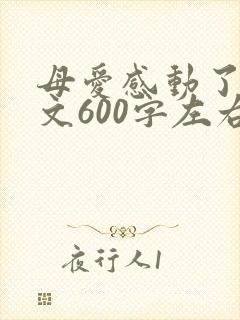 母爱感动了我作文600字左右
