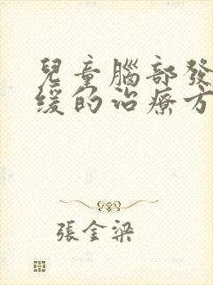 儿童脑部发育迟缓的治疗方法