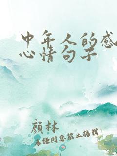 中年人的感慨语心情句子