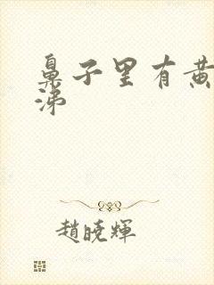 鼻子里有黄稠鼻涕