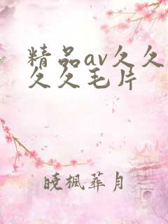 精品av久久久久久毛片