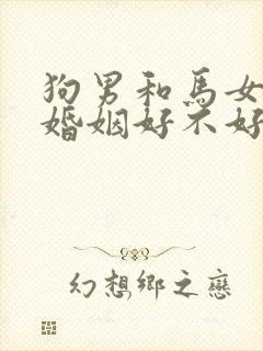 狗男和马女相配婚姻好不好