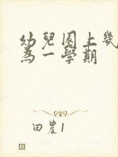 幼儿园上几个月为一学期