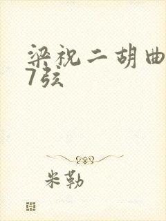 梁祝二胡曲谱37弦