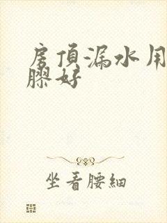 房顶漏水用什么胶好