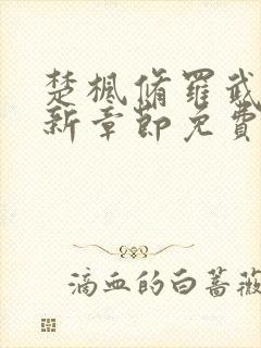 楚枫修罗武神最新章节免费阅读