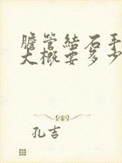 胆管结石手术费大概要多少钱