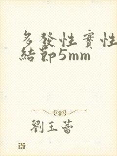 多发性实性肺长结节5mm