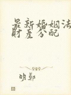 最新婚姻法再婚财产分配