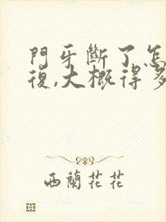 门牙断了怎么修复,大概得多少钱