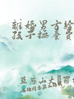 离婚男方给女方孩子抚养费多少钱