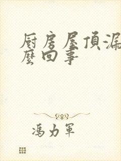 厨房屋顶漏水怎么回事