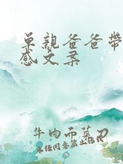 单亲爸爸带娃伤感文案