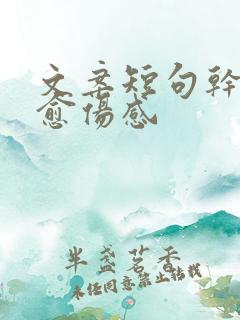 文案短句干净治愈伤感