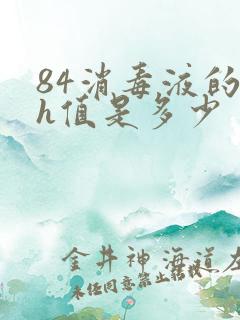 84消毒液的ph值是多少